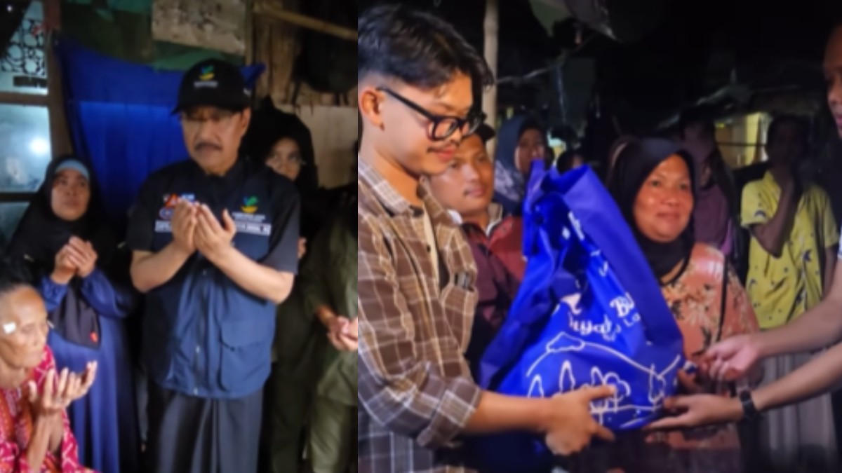 Pemberian bansos ke komunitas pemulung sampah dari Menteri Sosial Gus Ipul.