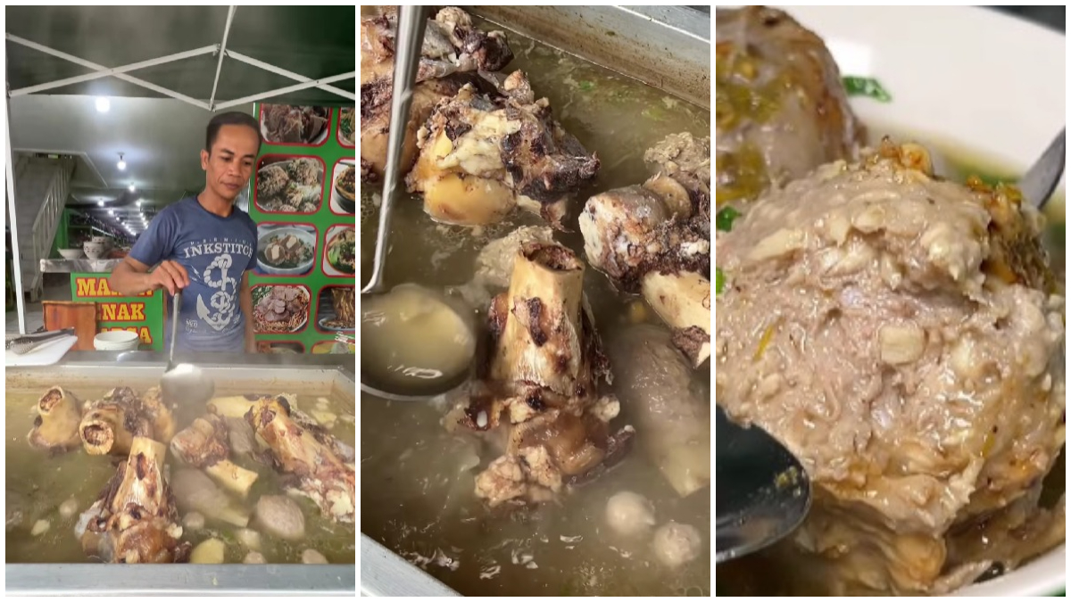Bakso Kolam Pak Aji yang menyajikan bakso dengan kuah bening.