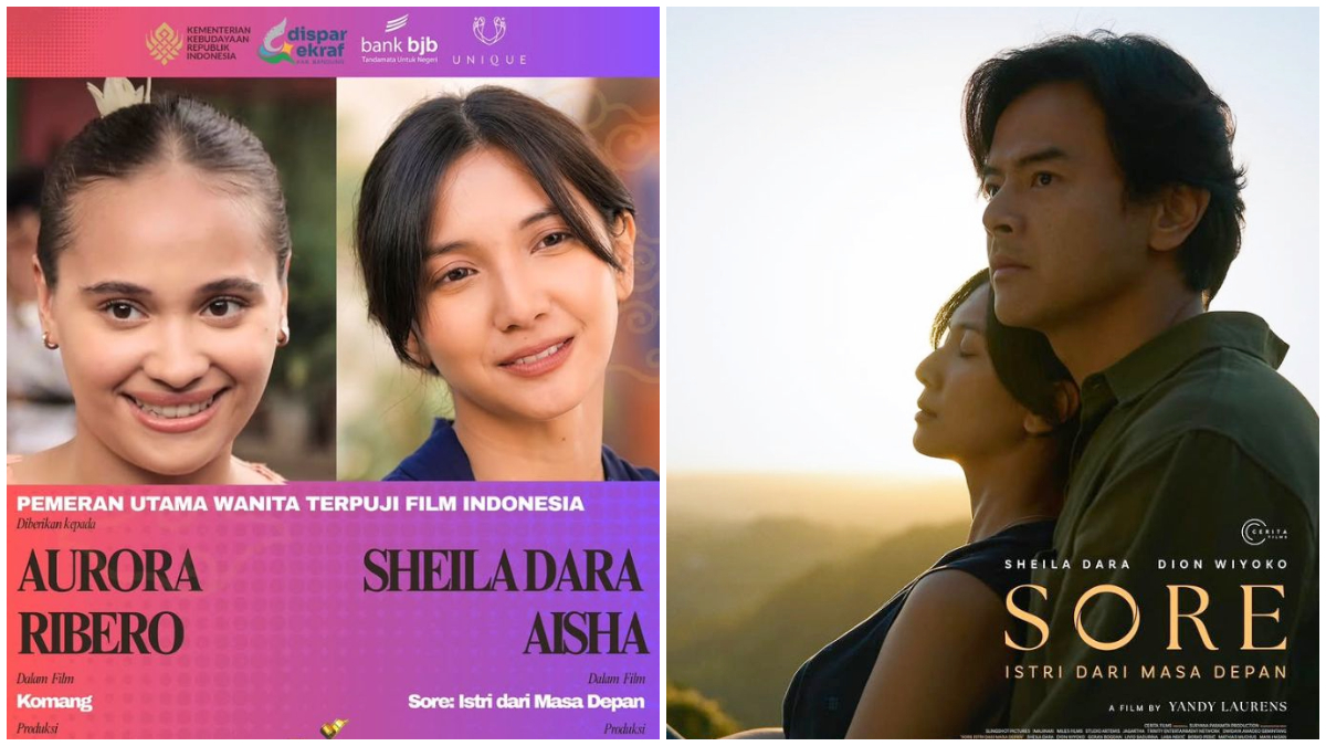 Penghargaan Pemeran Utama Wanita Terpuji Festival Film Bandung yang dimenangkan Sheila Dara dalam Film SORE : Istri dari Masa Depan.