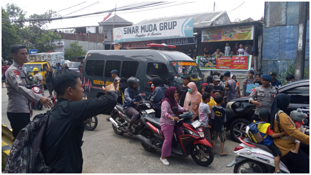 Lokasi penemuan bayi di Kali Jantung, Cimanggis, Kota Depok.