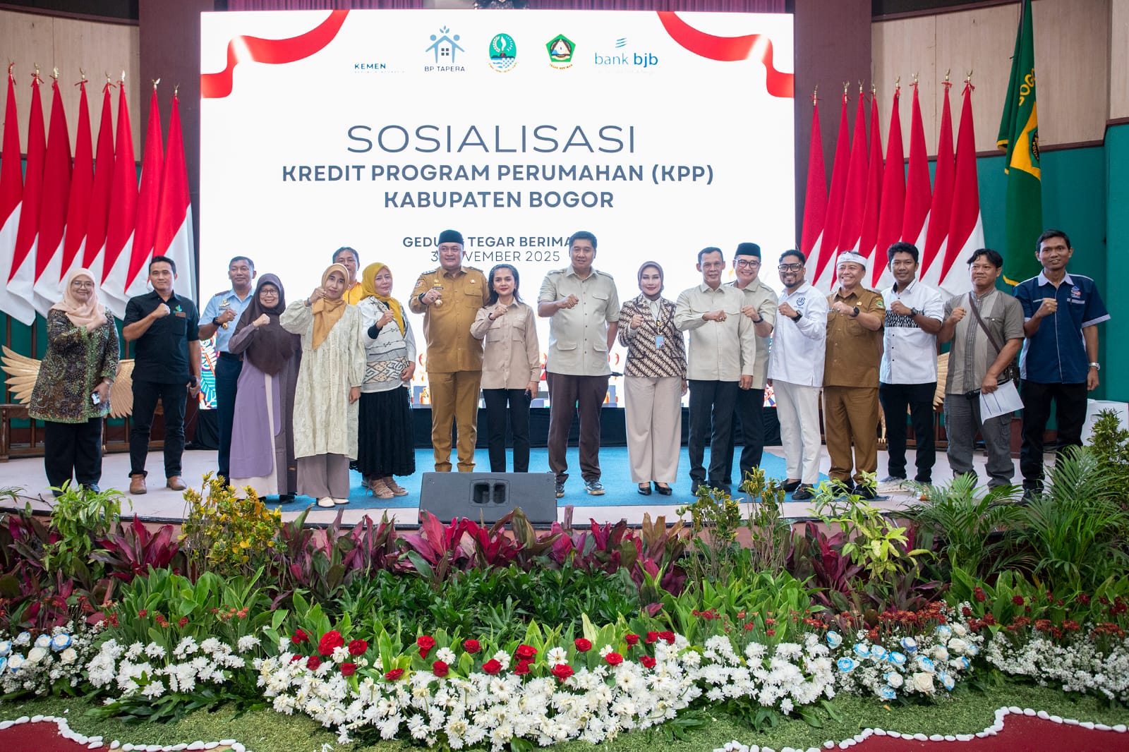Sosialisasi Kredit Program Perumahan (KPP) bersama Kementerian PKP dan bank bjb di Aula Tegar Beriman di Cibinong.