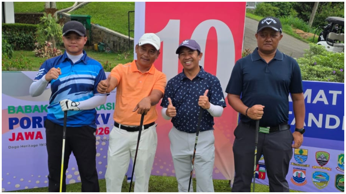 Tim Golf Kota Bogor saat mengikuti Babak Kualifikasi Porprov Jawa Barat 2026.