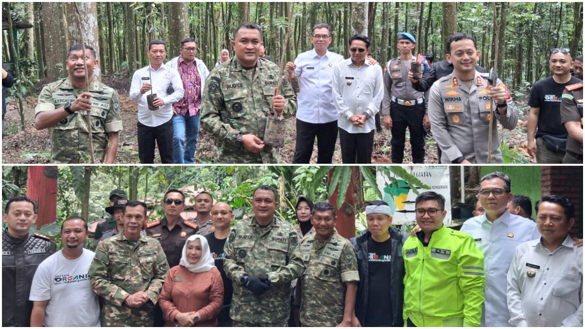 Bupati Bogor Rudy Susmanto bersama Forkopimda Kabupaten Bogor mengunjungi Hutan Organik Megamendung, Kabupaten Bogor, Rabu, 5 November 2025.