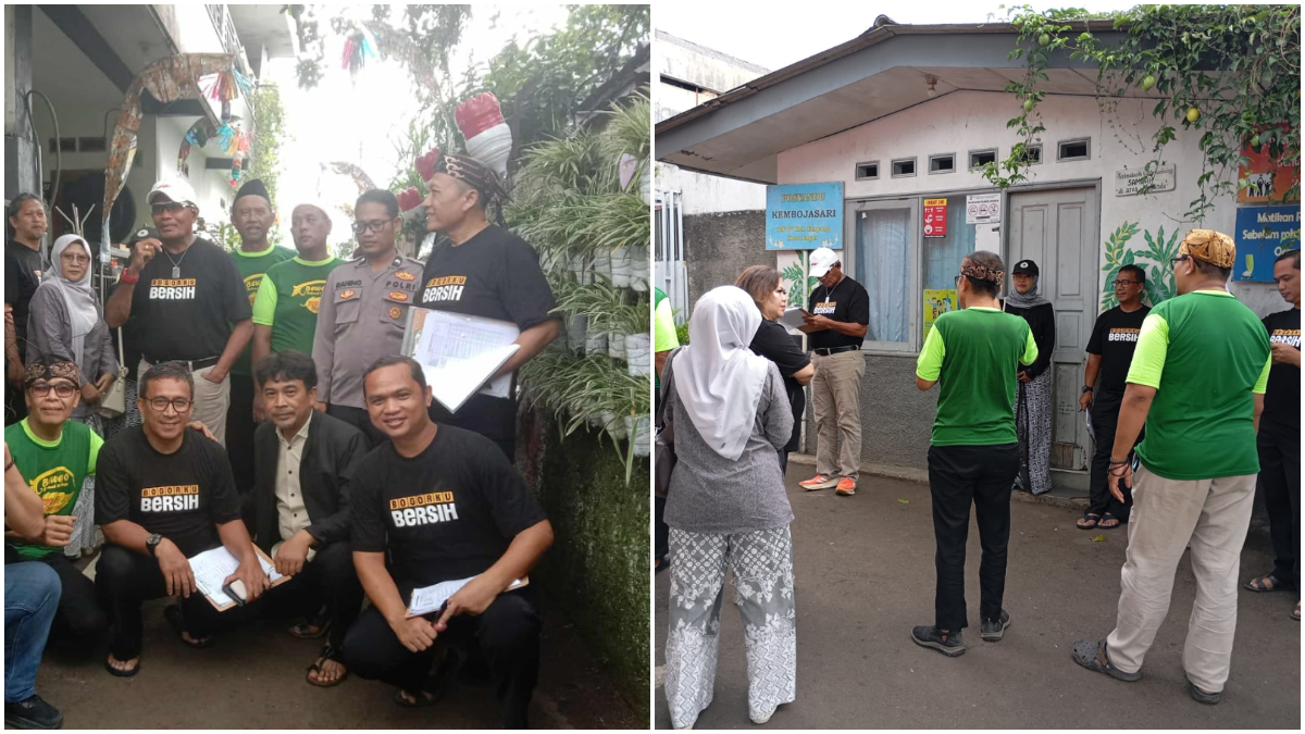Kunjungan juri kehormatan Bogorku Bersih ke RT 06 RW 07 Kelurahan Empang, Kecamatan Bogor Selatan.