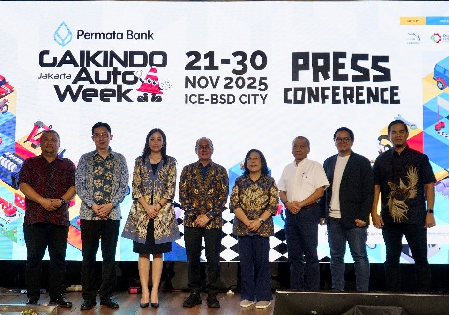 Konfrensi pers dari GJAW 2025 di Senayan, Jakarta, pada Kamis 23 Oktober 2025.