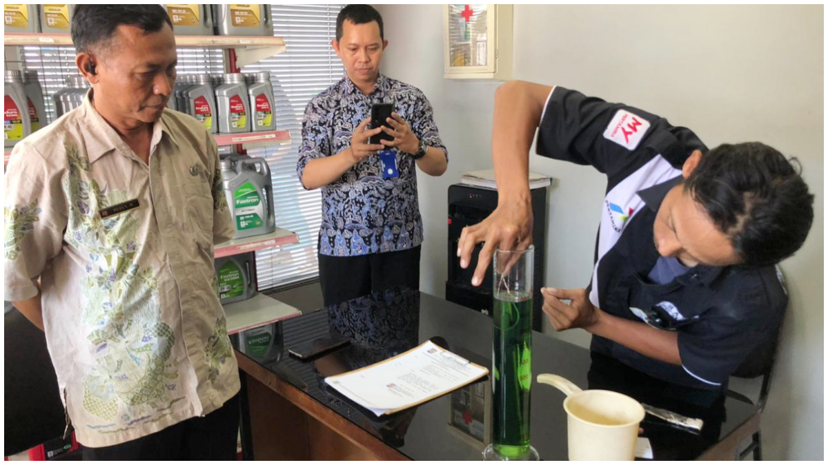 Pemkot Bogor saat melakukan pengecekan kualitas BBM di sejumlah SPBU Pertamina
