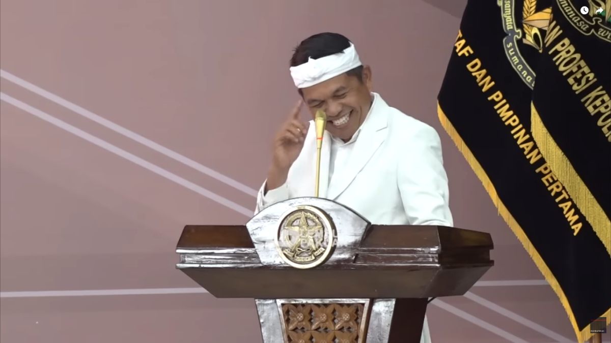 Gubernur Jawa Barat Dedi Mulyadi saat mengisi kuliah kebangsaan di Sespim Polri