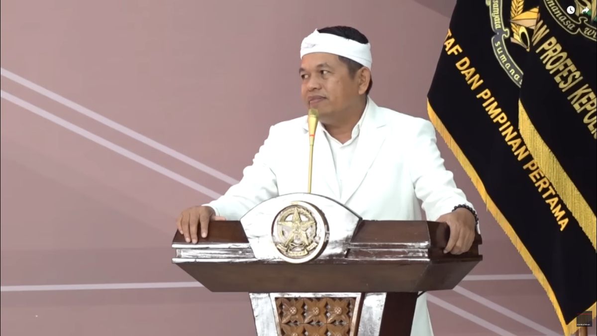 Gubernur Jawa Barat Dedi Mulyadi saat mengisi kuliah kebangsaan di Sespim Polri