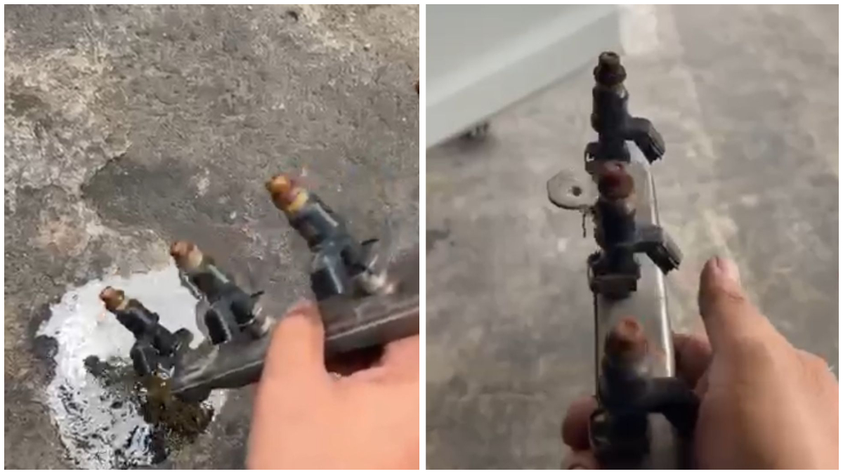 Tangkapan layar Video mobil yang tengah dicek di bengkel akibat berebet usai mengisi BBM di SPBU Pertamina.
