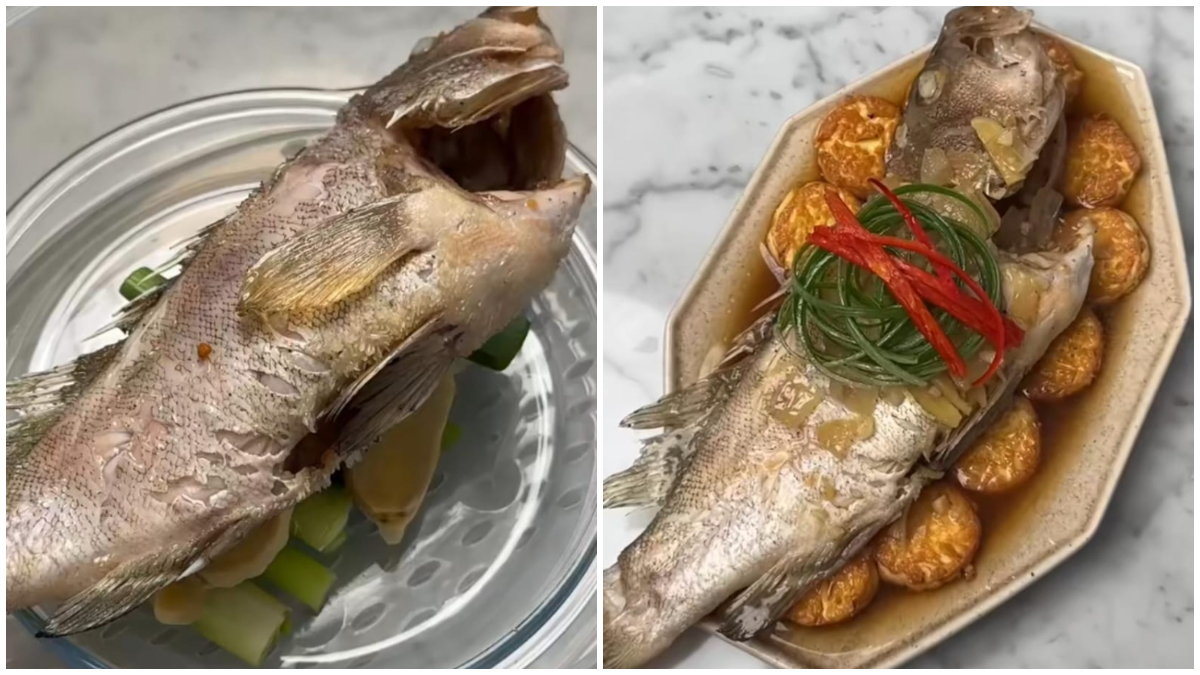 Hidangan Ikan Kukus Saus Gurih yang lembut dan enak.