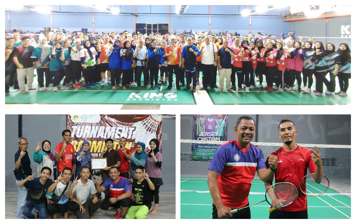 RSUD R Moh Noh Nur Leuwiliang meraih juara 1 turnamen badminton Kesehatan Kabupaten Bogor.