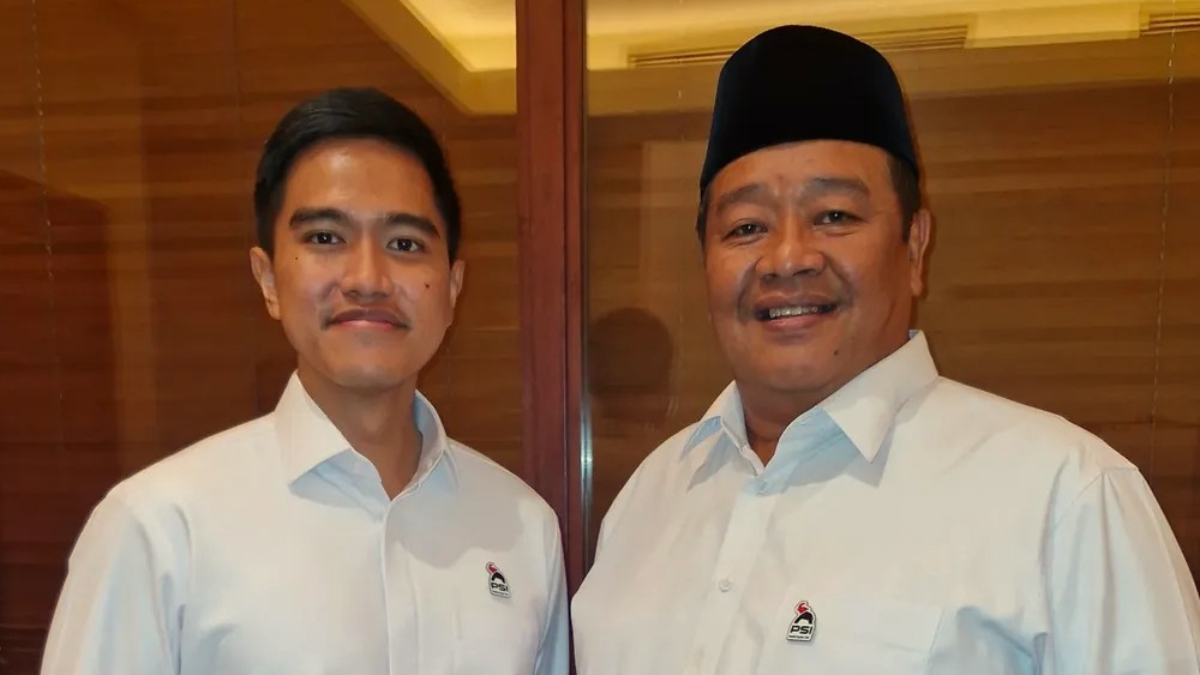 Ketua DPP PSI, Bestari Barus saat bersama Kaesang Pangarep.