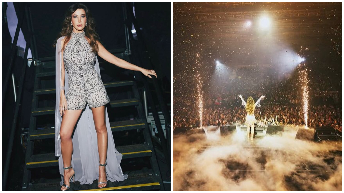 Ribuan penonton konser perdana Nancy Ajram di Jakarta.
