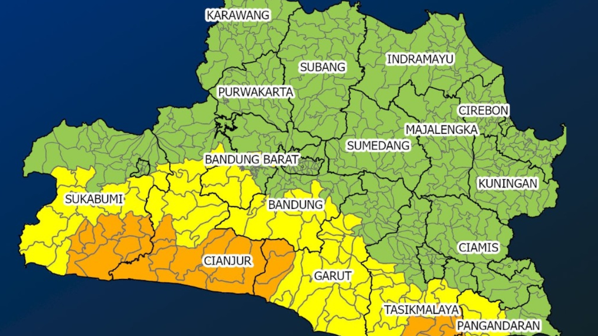 BMKG memperingatkan kondisi cuaca di Jawa Barat.