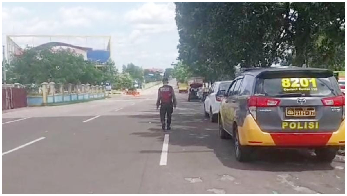 Anggota Polsek Cimanggis lakukan patroli di sejumlah tempat yang disinyalir jadi lokasi matel.