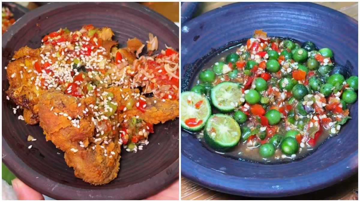 Menu Ayam Goreng Wijen dan Sambal Leunca khas Sambal Penyetan by Melaney Ricardo.