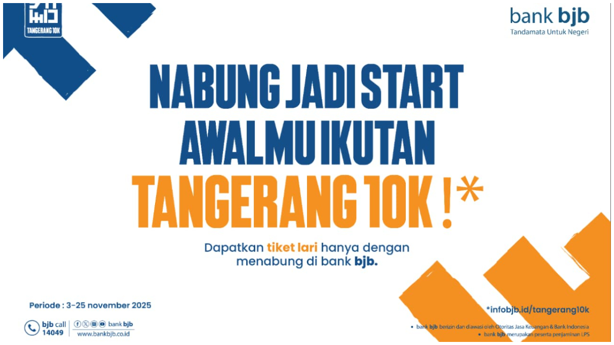 Mau tiket untuk acara lari Tangerang 10K 2025&mdash;Run The Story? menabung aja di&nbsp;bank bjb.