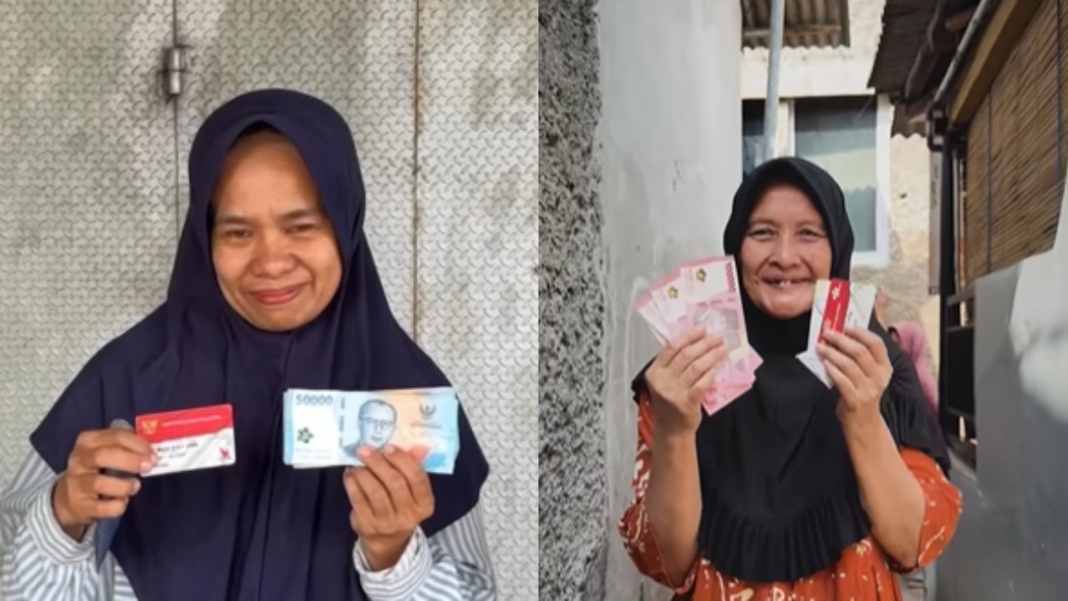 Ilustrasi KPM bansos PKH BPNT menerima dana.