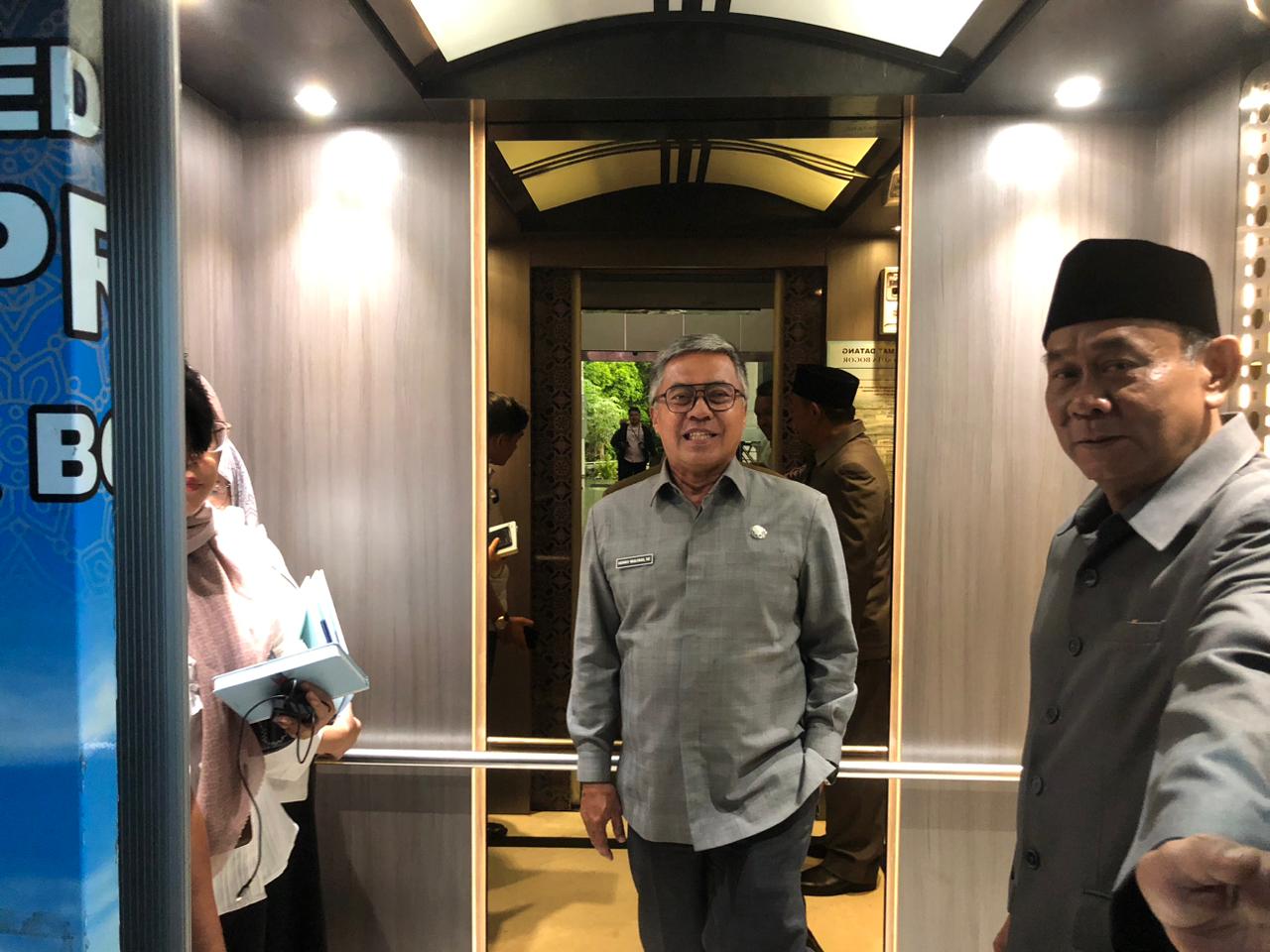 Sekretaris Daerah Kota Bogor, Denny Mulyadi pasca dimintai keterangan.