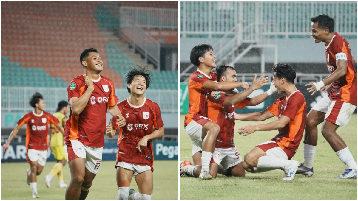 Garudayaksa FC saat melawan Sriwijaya FC di pekan ke-10 Championship di Stadion Pakansari, Selasa, 11 November 2025 malam.