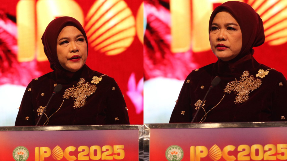 Ketua Panitia IPOC 2025, Mona Surya saat memberikan sambutan.