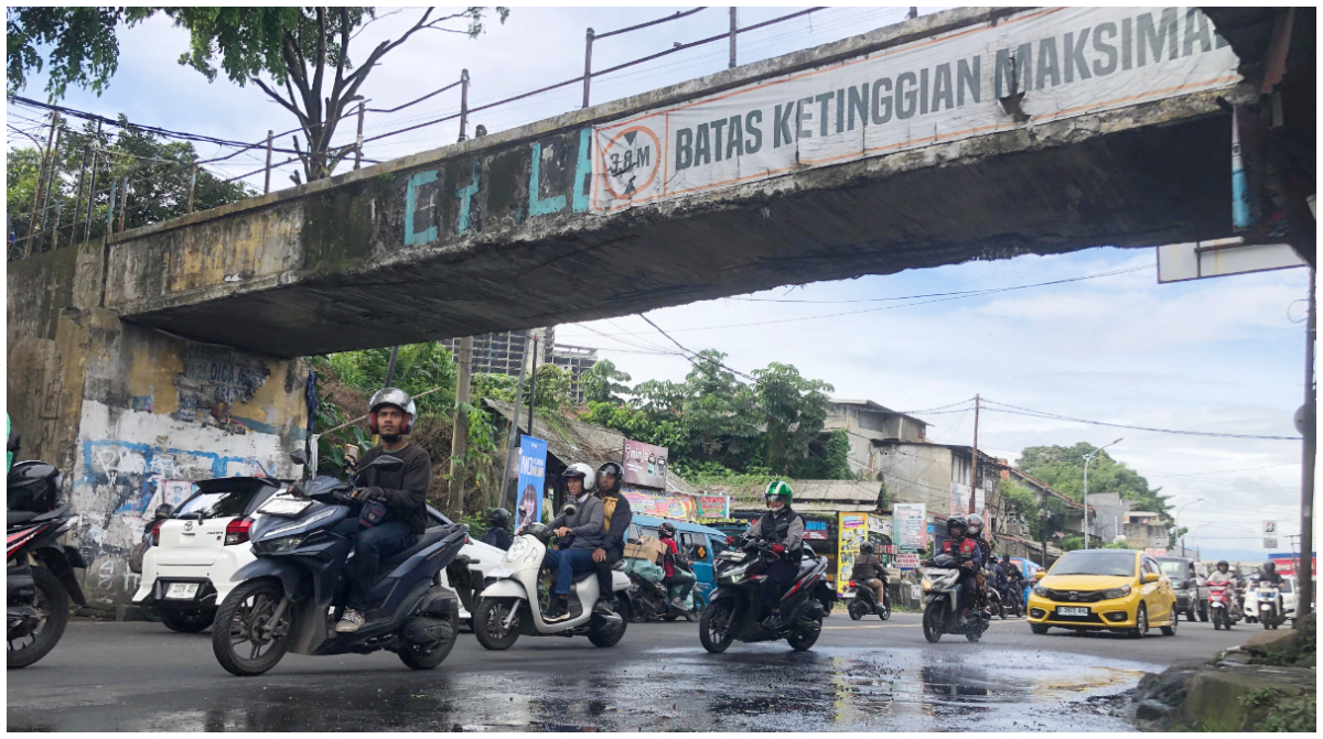 Kondisi Jembatan Talang Air di Kedung Halang yang bocor