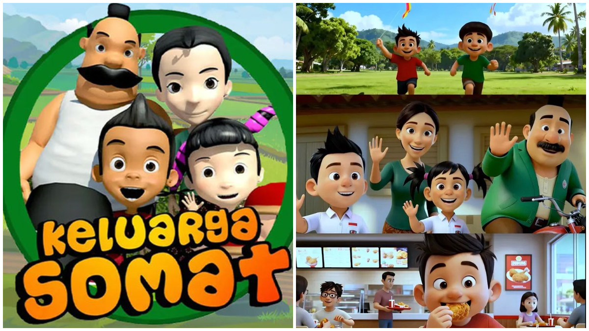 Tampilan poster serial Keluarga Somat dan New Keluarga Somat.