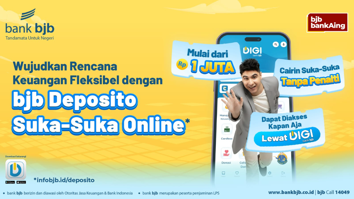 Bank bjb menghadirkan program bjb SiSuka (Deposito Suka-Suka) Online.