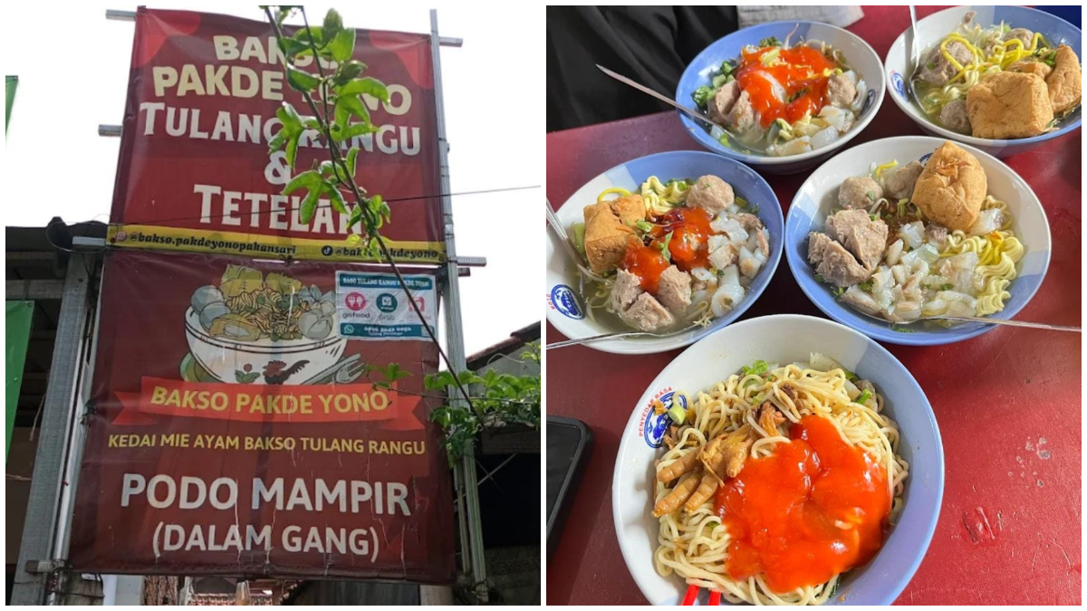 Menu yang disajikan di Bakso Pakde Yono, Pakansari Bogor