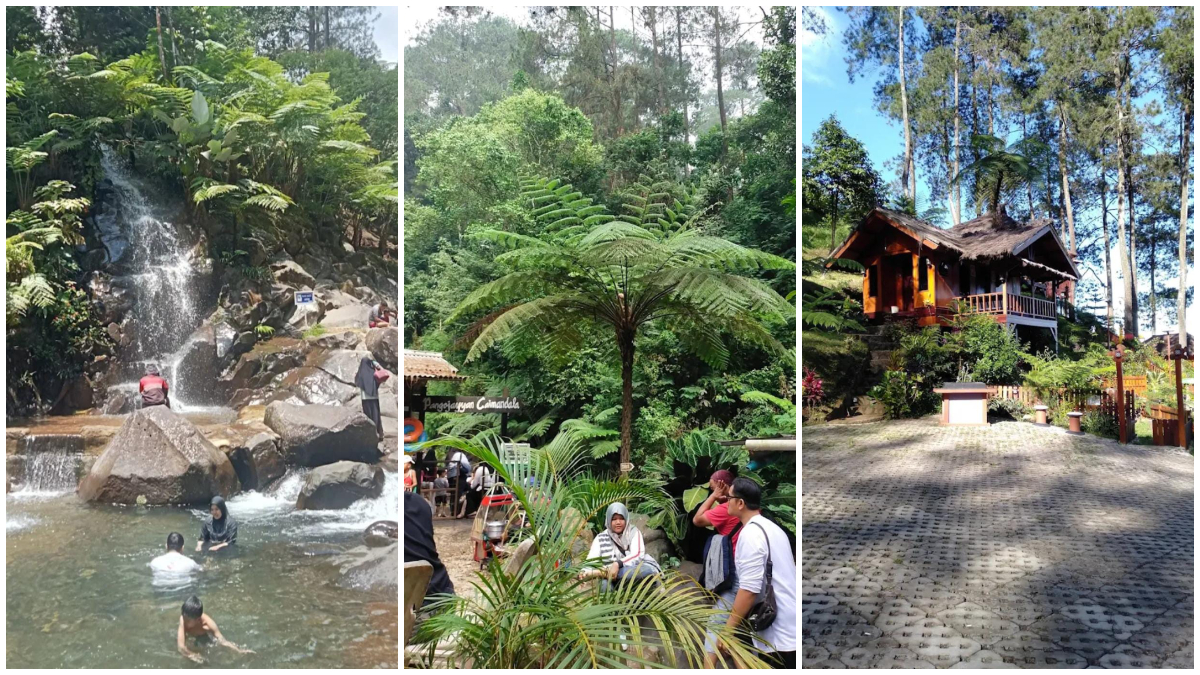 Suasana tempat wisata Pangojayyan Caimandala di Cisarua Bogor.