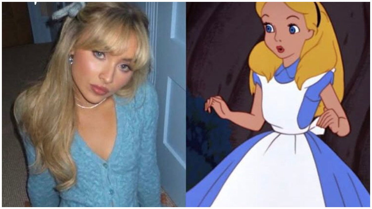 Potret Sabrina Carpenter dan Alice di Film Alice in Wonderland.