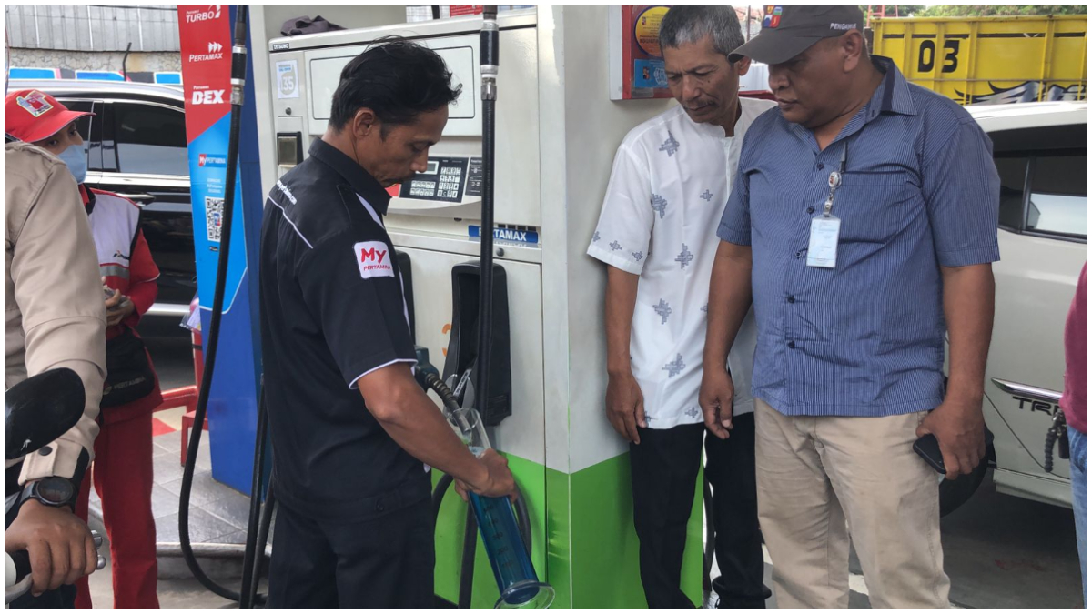 Pemkot Bogor saat mengecek SPBU Pertamina di Jalan Sholeh Iskandar