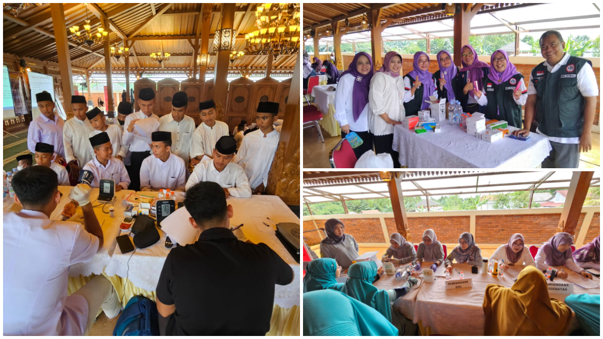 Suasana kegiatan bakti sosial yang digelar IDI Kabupaten Bogor di Rumah Qur&rsquo;an Umar Bin Khattab