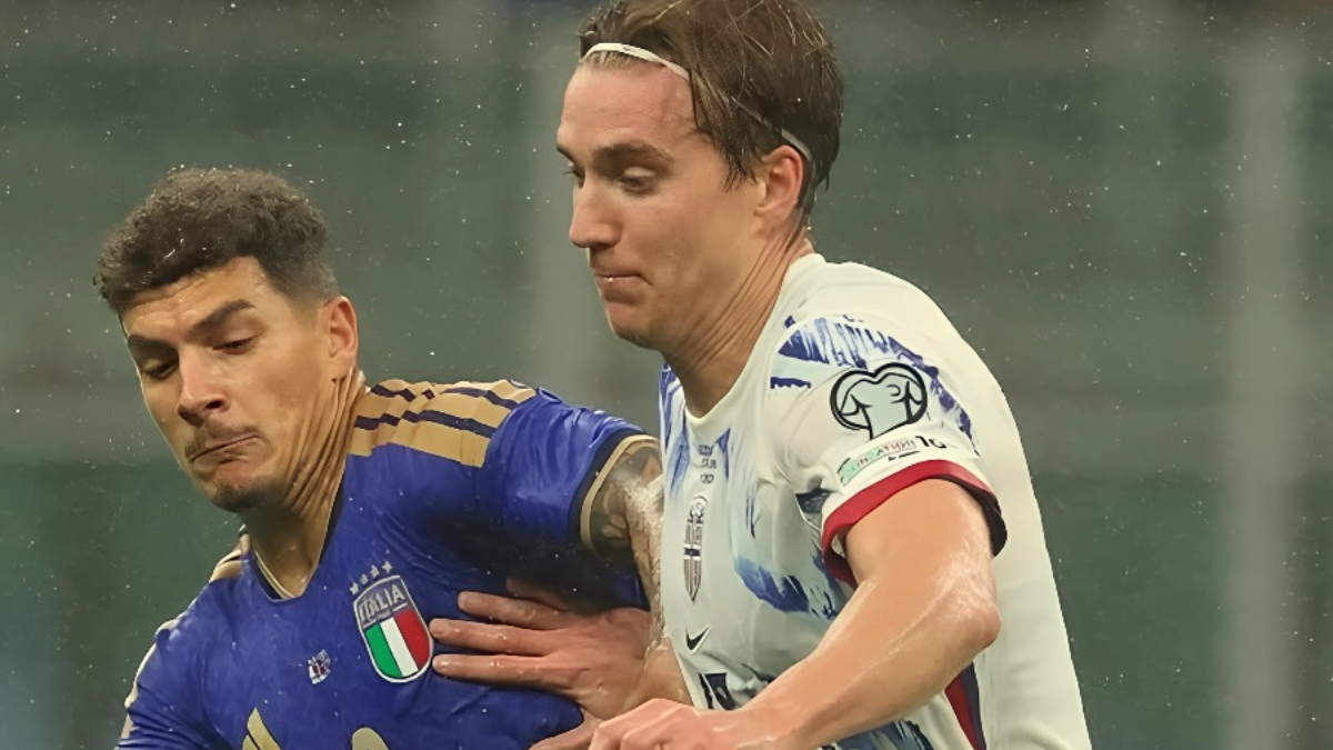 Norwegia mengalahkan Italia dengan skor 4-1.