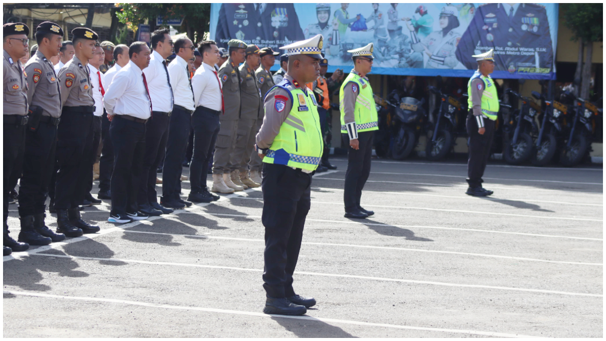 Gelar pasukan Operasi Zebra Jaya 2025 Polres Metro Depok