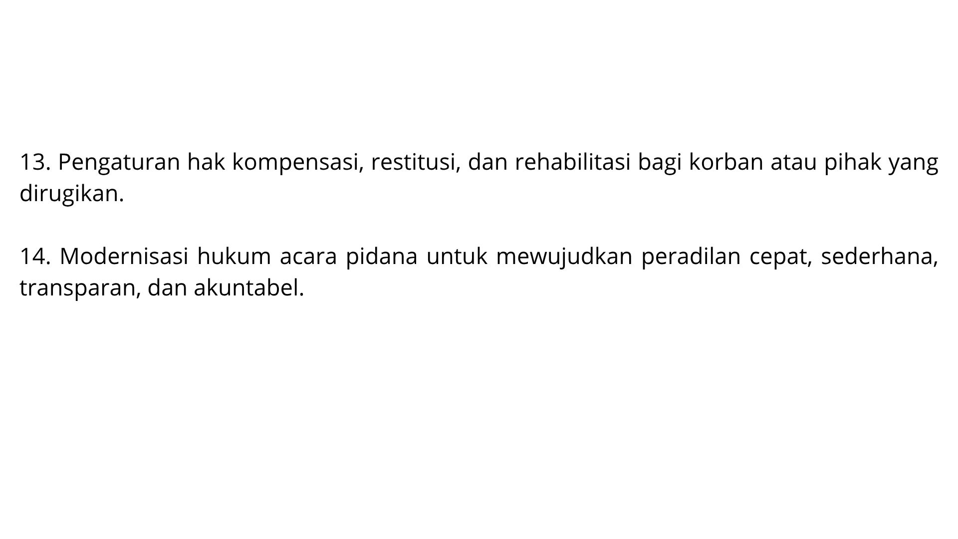 14 poin substansi revisi KUHAP yang disepakati DPR