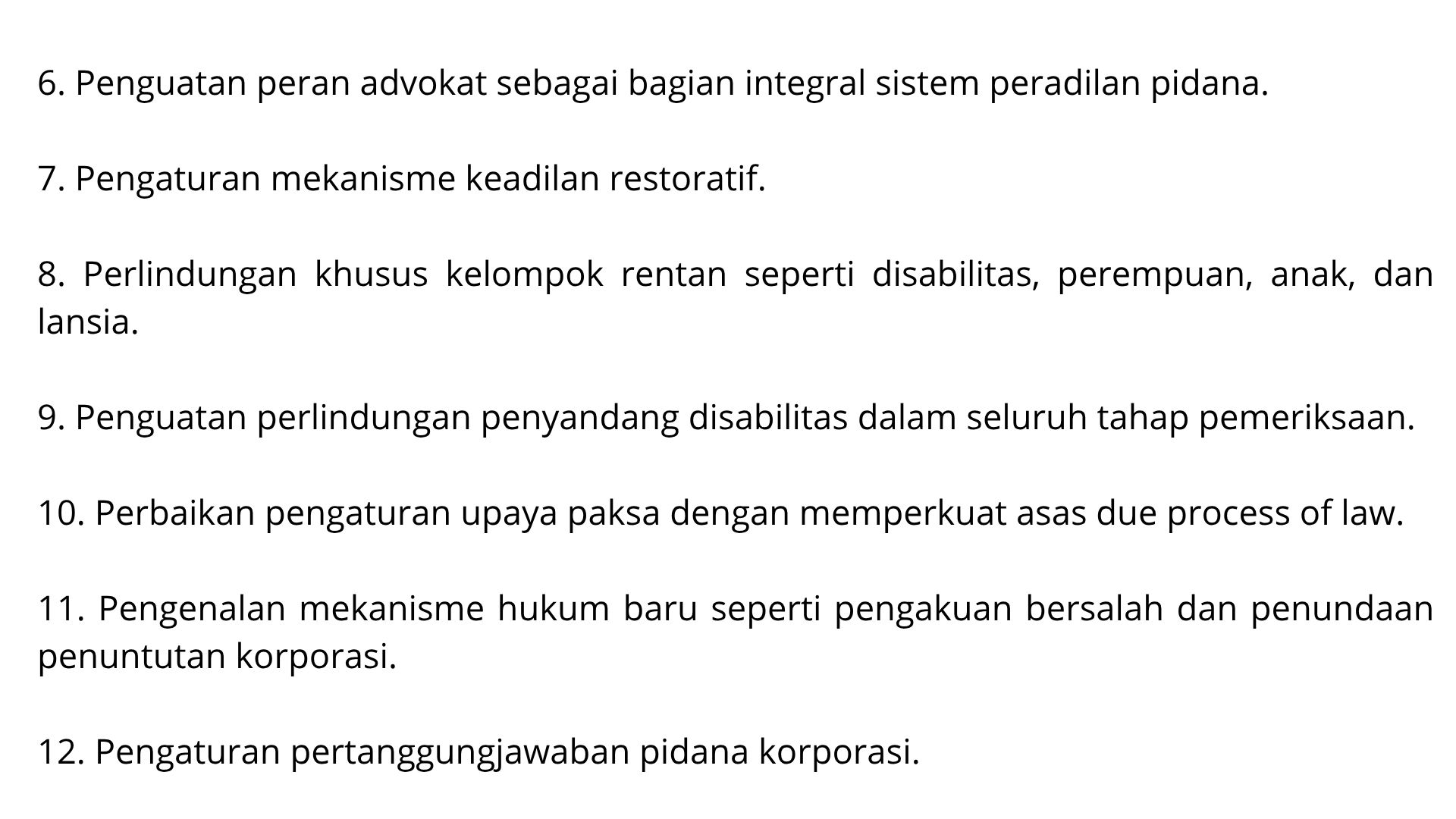 14 poin substansi revisi KUHAP yang disepakati DPR
