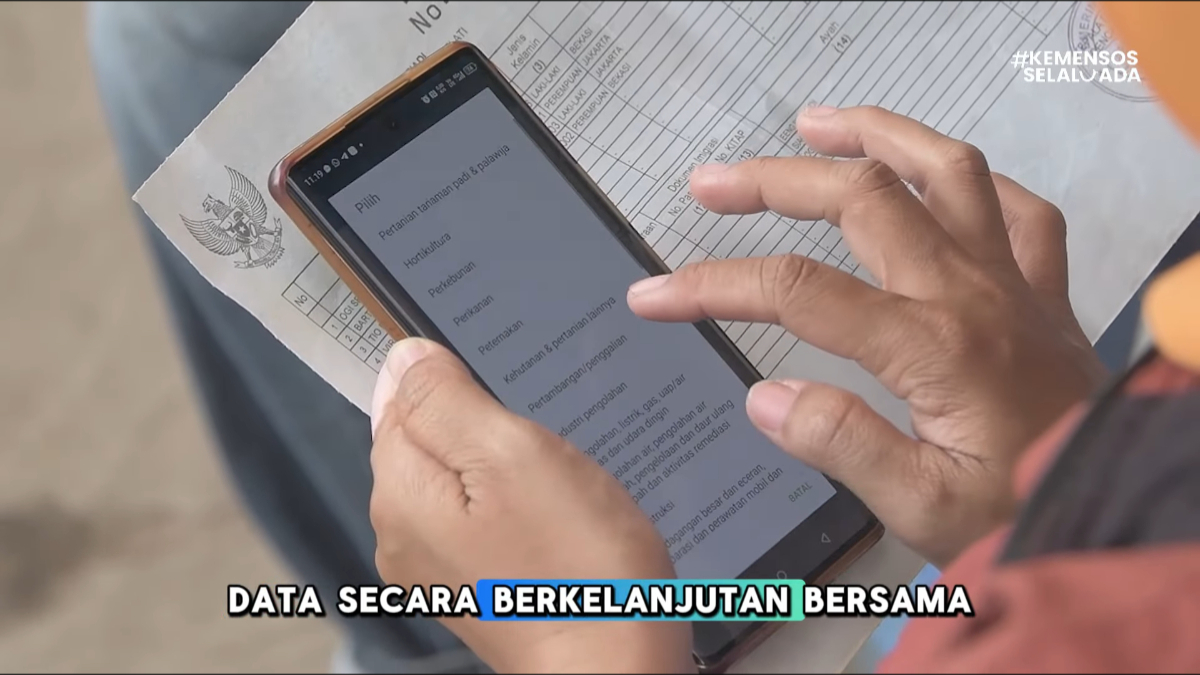 Ilustrasi pembaruan data KPM bansos