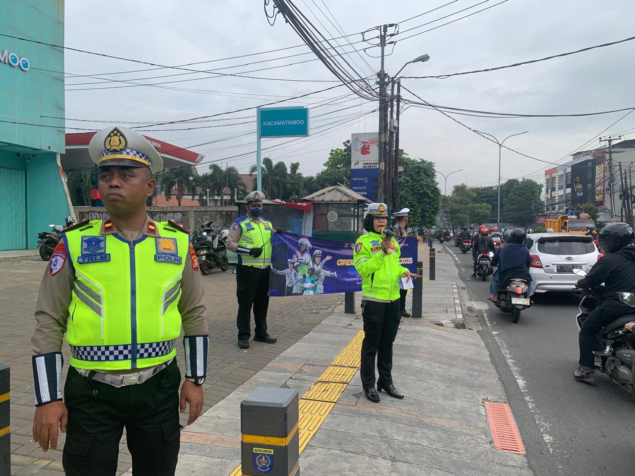 Operasi Zebra Jaya 2025 yang diselenggarakan Polres Metro Depok, Selasa 18 November 2025.