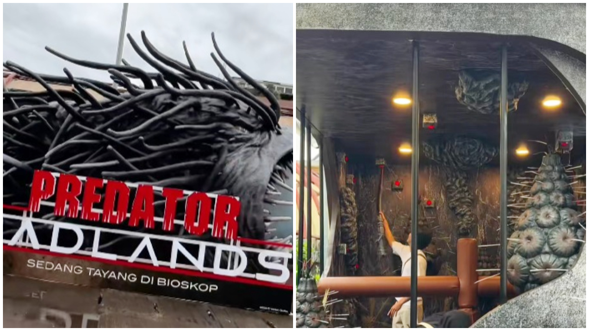 Suasana Instalasi Badlands Predator di Blok M.