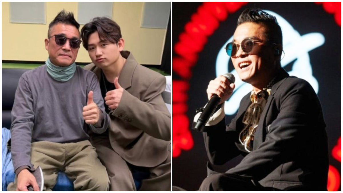 Kim Gun Mo bersama penyanyi juniornya Woody.