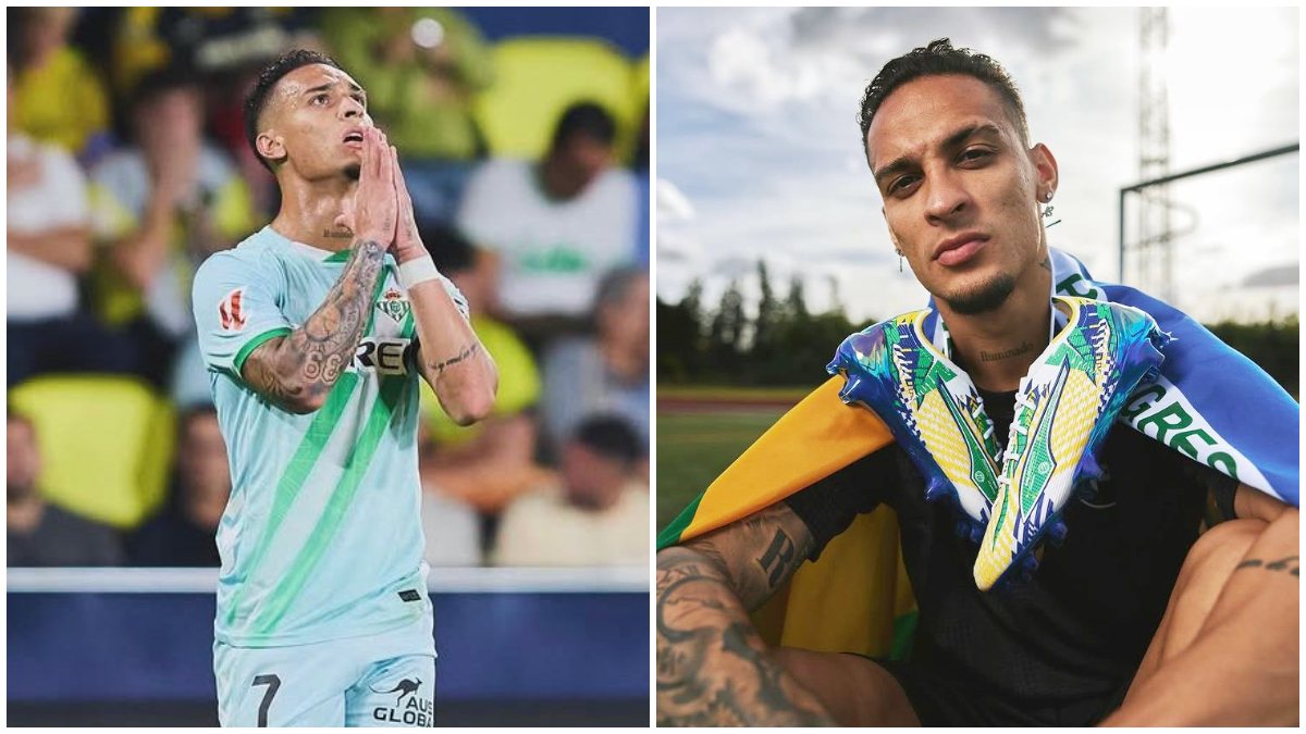 Antony melakukan selebrasi ketika mencetak gol untuk Real Betis