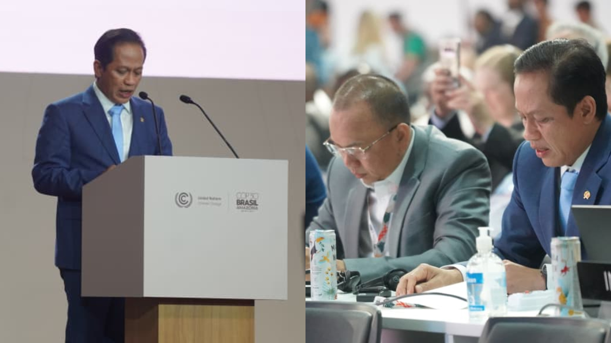 Menteri Lingkungan Hidup/Kepala Pengendalian Lingkungan Hidup (LH/BPLH), Hanif Faisol Nurofiq hadir dalam&nbsp;&nbsp;Konferensi Perubahan Iklim PBB COP30/CMP20/CMA7 di Brasil.