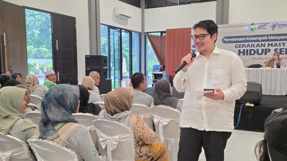 Anggota DPR RI Ravindra Airlangga bersama Kemenkes RI menggelar Bimtek Germas di Cileungsi, Kabupaten Bogor.
