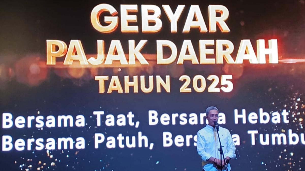 Wali Kota Bogor, Dedie A&nbsp;Rachim&nbsp;saat hadir dalam&nbsp;Gebyar Pajak Daerah 2025 di Fullbelly Eats, Bogor Utara, Jumat, 21 November&nbsp;2025.