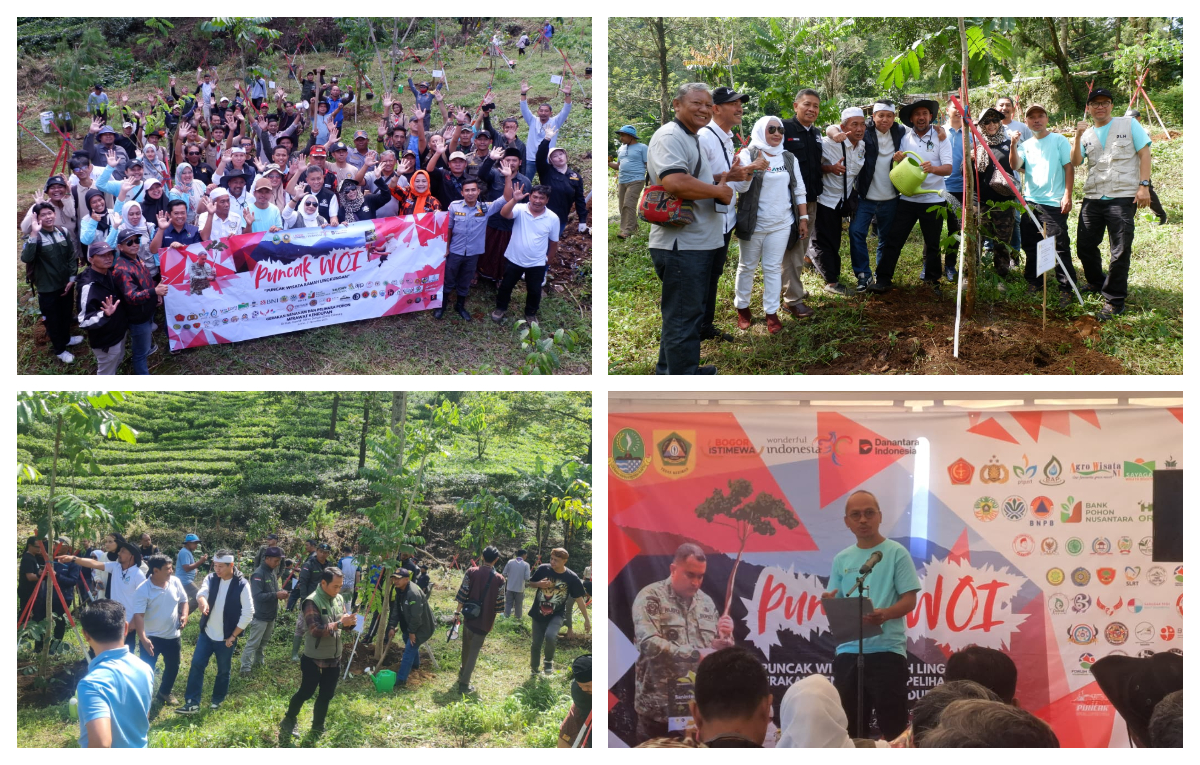 Penanaman pohon di Kawasan Puncak untuk melestarikan habitat hewan endemik.