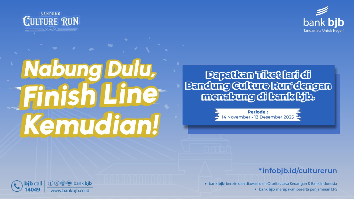 Bank bjb menghadirkan promo bertajuk Bandung Culture Run.