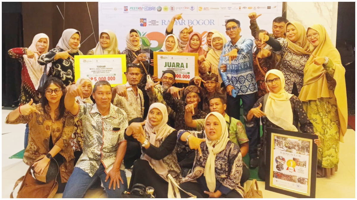 RT 01 RW 07 Kelurahan Kebon Pedes, Kecamatan Tanah Sareal, berhasil merebut juara 1 Bogorku Bersih 2025 kategori Pemukiman Swadaya.