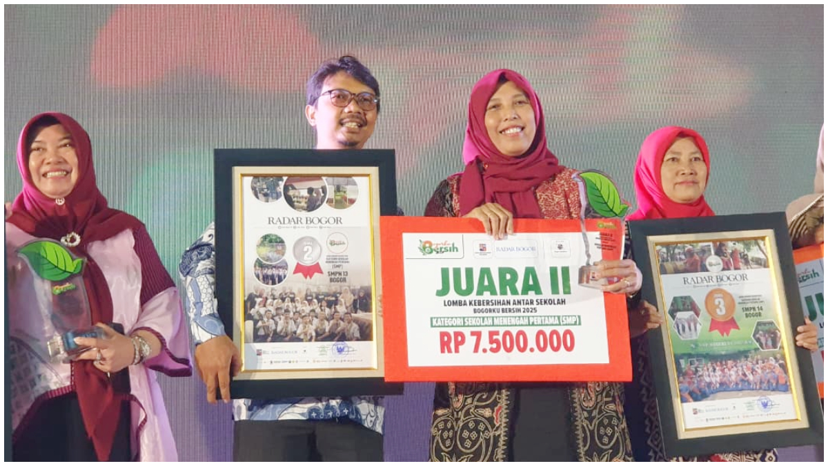 SMPN 13 Kota Bogor kembali meraih juara II pada perlombaan Bogorku Bersih 2025.