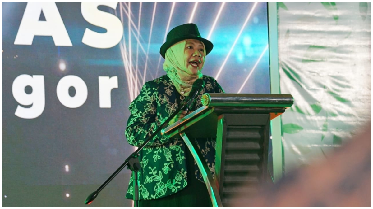 Penanggung Jawab Bogorku Bersih, Nihrawati A.S saat memberikan sambutan.